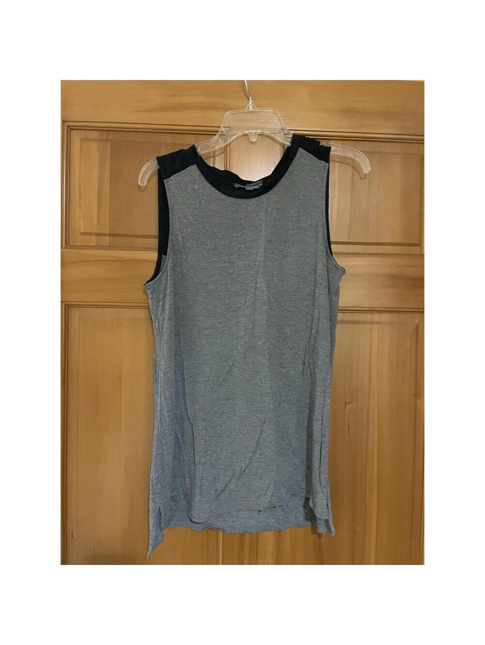 Women’s Vince Grey/ Black Light Top Blouse L Large